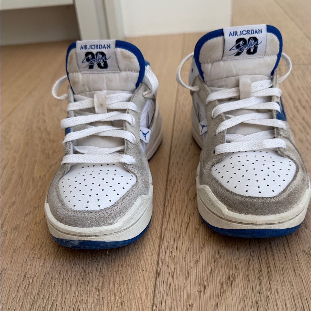 Jordan Kids' White and Gray Sneakers